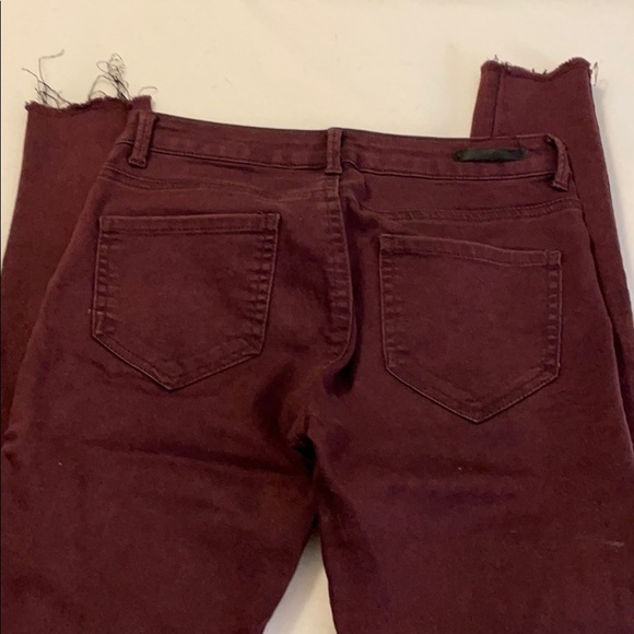 Zara skinny deep maroon jeans size 4 - Picture 3 of 4